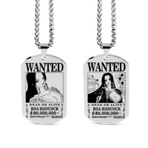 Collier Boa Hancock avis de recherche acier One Piece