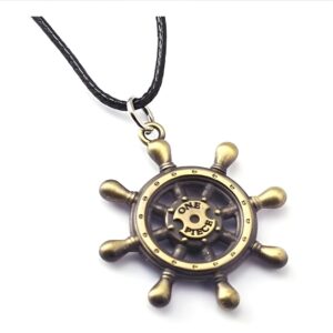 Collier gouvernail du Vogue Merry One Piece hommage navire Pirates Chapeau Paille