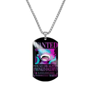 Collier acier inoxydable pendentif Wanted Luffy Gear 5