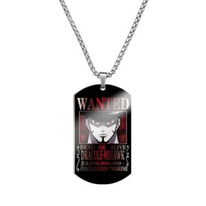 Collier Wanted Mihawk stylé en acier inoxydable
