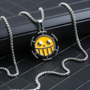 Collier pendentif acier inoxydable emblème Trafalgar Law One Piece