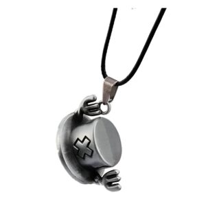Collier pendentif Chopper chapeau rose en métal avec cordon tressé One Piece