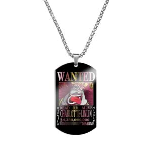 Collier Big Mom au design Wanted, acier inoxydable One Piece