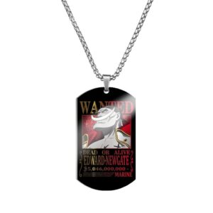 Collier pendentif Wanted Barbe Blanche Edward Newgate acier inoxydable