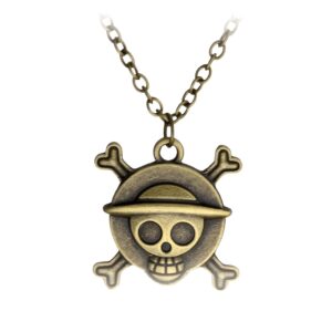 Collier avec pendentif tête de mort pirate Mugiwara en alliage de zinc résistant
