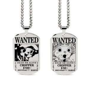 Collier avis de recherche Chopper acier inoxydable One Piece