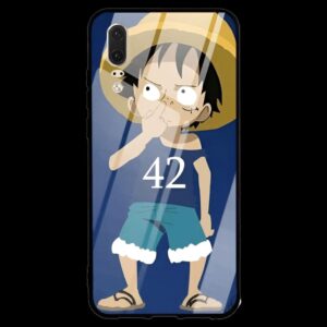 Coque Huawei silicone avec illustration jeune Luffy au chapeau de paille - design One Piece
