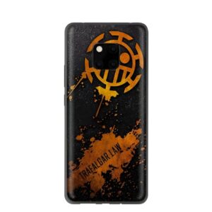 Coque Huawei bleue et noire avec emblème Heart Pirates Trafalgar Law