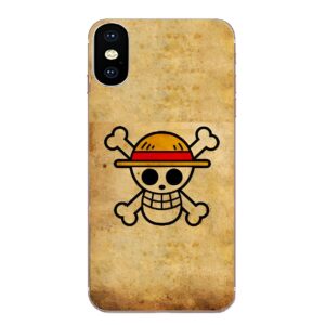 Coque LG silicone avec design du Jolly Roger de l'équipage Mugiwara