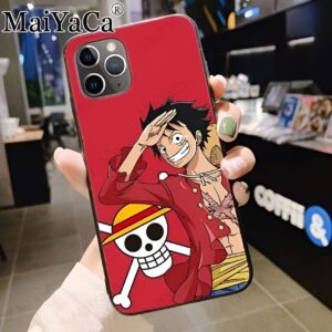 Coque iPhone One Piece Luffy équipage Mugiwara design coloré