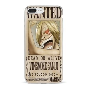 Coque One Piece Sanji avec design Wanted Poster silicone