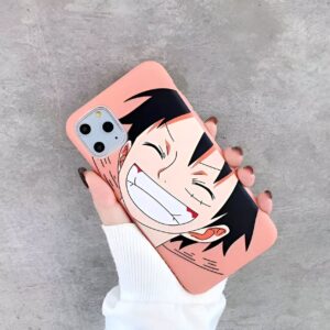 Coque silicone avec visage souriant de Monkey D. Luffy One Piece