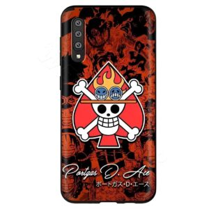 Coque silicone souple Portgas D. Ace avec design flames One Piece