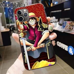 Coque silicone Luffy Roi des Pirates protégeant votre smartphone, design One Piece épique