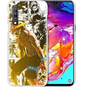Coque smartphone silicone Portgas D. Ace One Piece design audacieux motif expressif