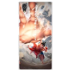 Coque Sony design Luffy Wano, capitaine Mugiwara en affrontement épique