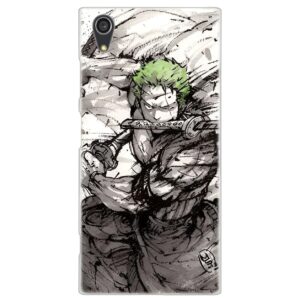 Coque Sony Zoro One Piece design manga détaillé