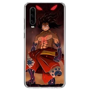 Coque téléphone One Piece montrant Luffy en transformation Snakeman Gear Fourth, mode de combat puissant du Roi des Pirates, en silicone protecteur