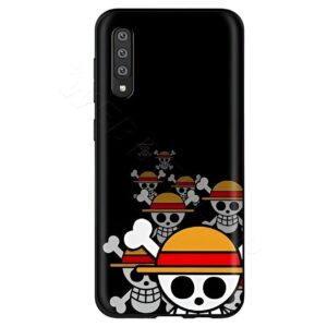 Coque téléphone One Piece avec emblème Chapeau de Paille, symbole de l'équipage Mugiwara, en silicone synthétique résistant