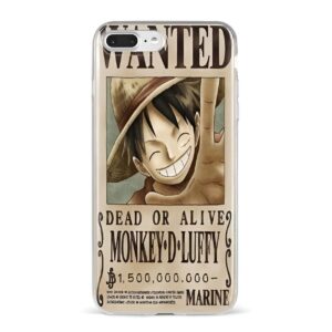 Coque téléphone avec design Wanted Monkey D Luffy Roi des Pirates One Piece