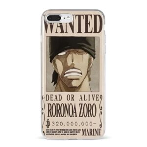 Coque silicone Roronoa Zoro avec avis de recherche One Piece