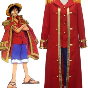 Costume cosplay Luffy Chapeau de Paille en coton polyester, tailles S à XL