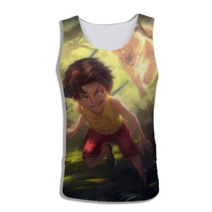 Débardeur enfant Portgas D Ace motif pirate One Piece couleurs vivantes
