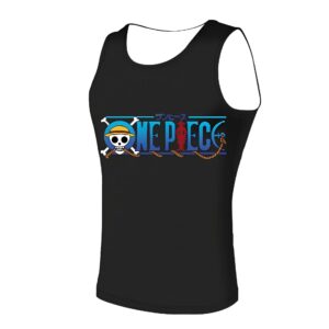 Débardeur noir avec logo Jolly Roger One Piece