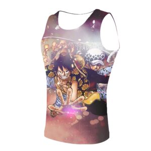Débardeur noir Luffy Trafalgar Law Worst Generation One Piece