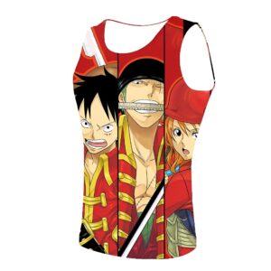 Débardeur Luffy Zoro Nami équipage Chapeau de Paille One Piece