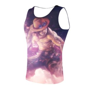 Débardeur athlétique Ace One Piece avec impression détaillée