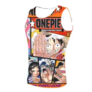 Débardeur One Piece équipage Chapeau de Paille impression polyester