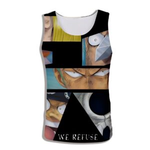 Débardeur One Piece avec impression 3D Équipage Mugiwara