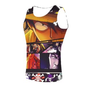 Débardeur Luffy équipage Mugiwara impression Wano, polyester respirant sport