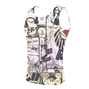 Débardeur One Piece Nico Robin, design détaillé de l'archéologue Mugiwara, polyester