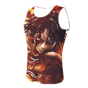Débardeur One Piece avec impression Portgas D. Ace en polyester