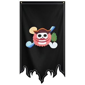 Drapeau Big Mom Pirate One Piece polyester 65 x 90 cm impression couleurs intenses