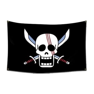 Drapeau Jolly Roger Shanks, mentor de Luffy, 60x90 cm