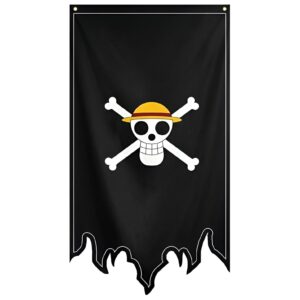 Drapeau 70x125 cm motif Mugiwara One Piece décoration