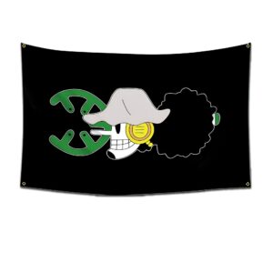 Drapeau 60x90cm symbole pirate God Usopp One Piece polyester impression digitale