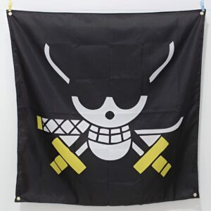 Drapeau Zoro one Piece coton polyester motif trois sabres