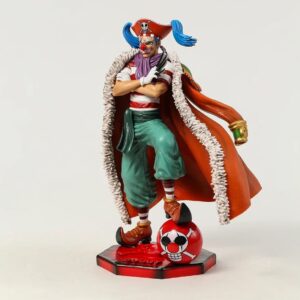 Figurine Baggy le Clown 26 cm, Capitaine pirate excentrique en PVC
