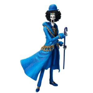 Figurine Brook musicien squelette, chapeau haut de forme, canne noire, costume élégant, collection 20e anniversaire One Piece