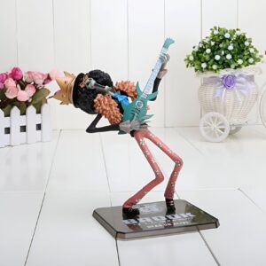 Figurine figurant Soul King Brook, musicien de l'équipage Mugiwara, avec guitare et couronne