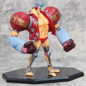 Figurine détaillée de Franky Cutty Flam le cyborg charpentier de One Piece avec marquage BF-37