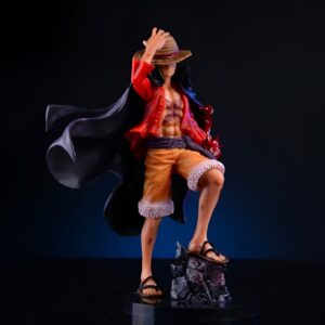 Figurine Monkey D Luffy cape 25cm chapeau de paille capitaine Mugiwara