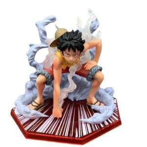 Figurine Luffy Gear 2 avec vapeur et posture de combat dynamique