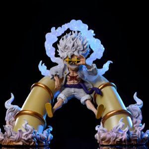 Figurine Luffy Gear 5 - transformation puissante posture dynamique