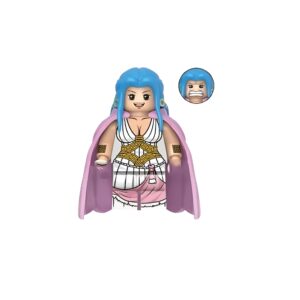 Figurine de Néfertari Vivi princesse d'Alabasta avec coiffure bleue et tenue royale