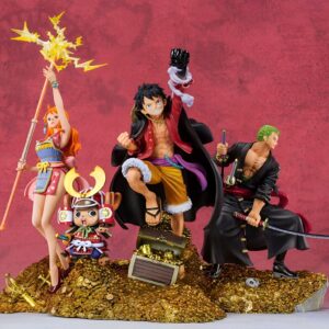 Figurine Luffy et Chopper PVC 20 cm duo Wano One Piece